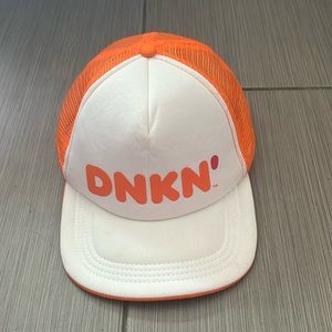 Dunkin Donuts Mesh Foam Snapback Trucker Baseball DNKN Dad Hat Cap Orange New